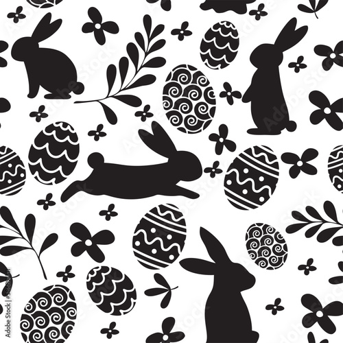 Beautiful Easter Pattern. Hq fully editable vector.
