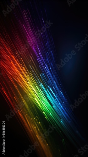Abstract rainbow light effe...