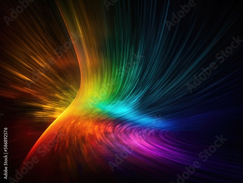 Abstract rainbow light effe...