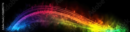 Abstract rainbow light effe...