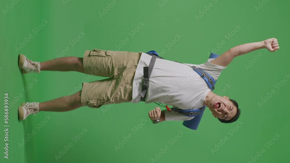 Full Body Of Asian Male Hiker With Mountaineering Backpack Screaming Goal Celebrating The Success While Standing On Green Screen Background In The Studio
Full Body Of Asian Male Hiker With Mountaineering Backpack Screaming Goal Celebrating The Success While Standing On Green Screen Background In The Studio