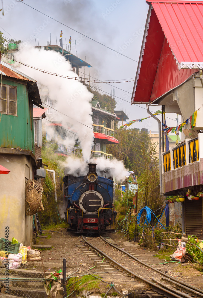 A Steam Engine of The Darjeeling Himalayan Railway, also known as the