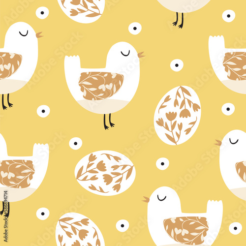 Beautiful Easter Pattern. Hq fully editable vector.