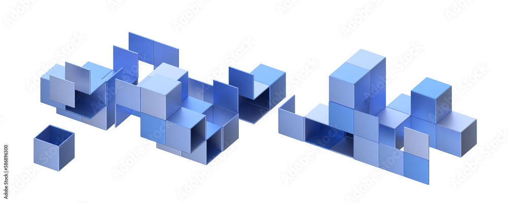 Geometric composition, 3d render Geometric composition, 3d render