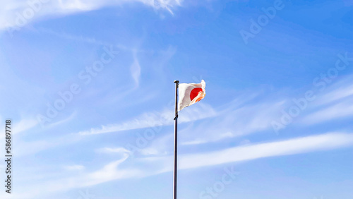 日本国旗と空