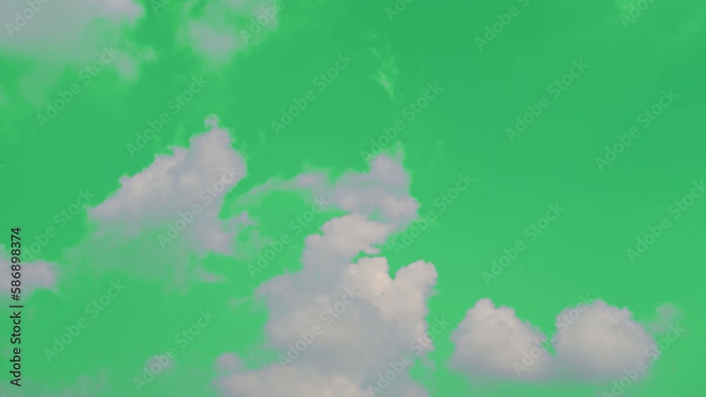 The green screen of moving white clouds with 4K resolution. Can use to change the background color.
The green screen of moving white clouds with 4K resolution. Can use to change the background color.