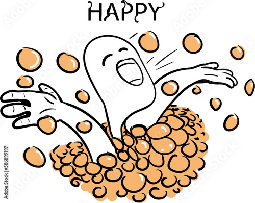 Man rejoices in monetary wealth