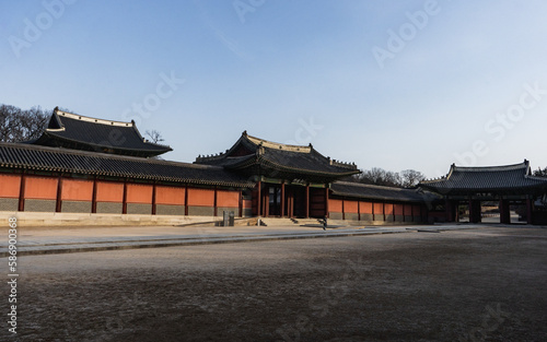 Changdeokgung Palace built by the kings of the Joseon dynasty in Seoul during winter morning at Jongno   Seoul South Korea   3 February 2023