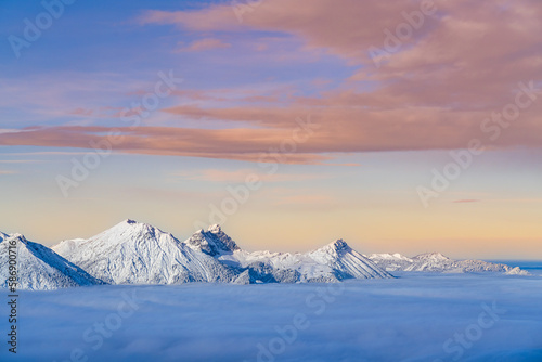 Verschneite Berge