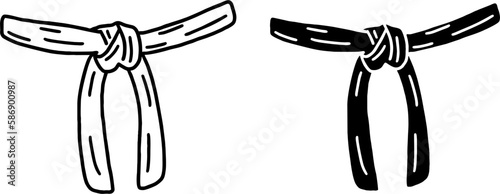 black belt logo vector karate taekwondo jiujitsu judo suitable for your logo icon