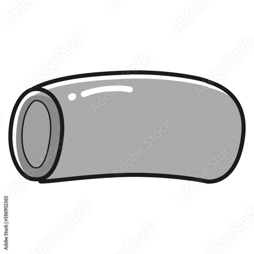 健康な血管のイラスト(白黒)