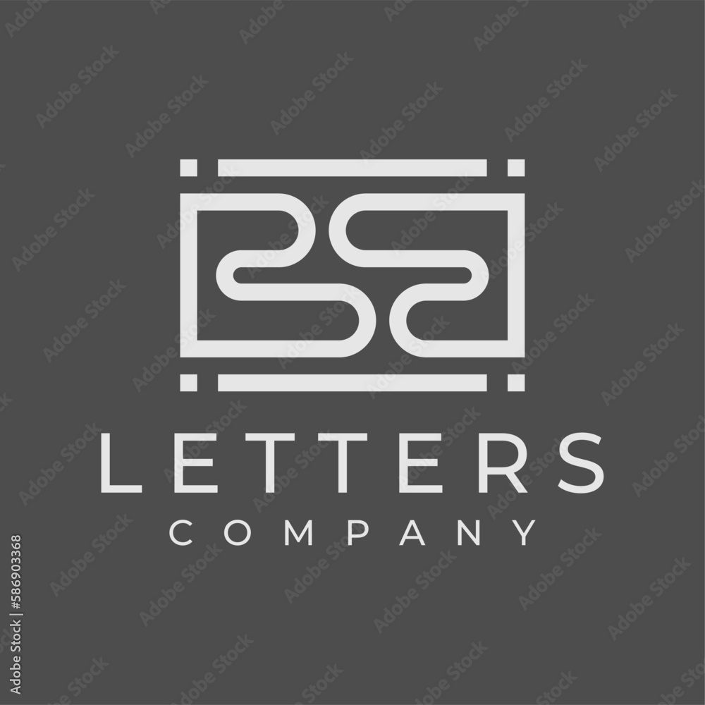 Minimalist line letter B BB logo design vector Minimalist line letter B BB logo design vector