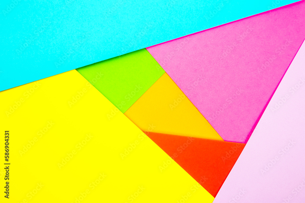 Colored paper set. creativity and creativity. background geometric abstraction