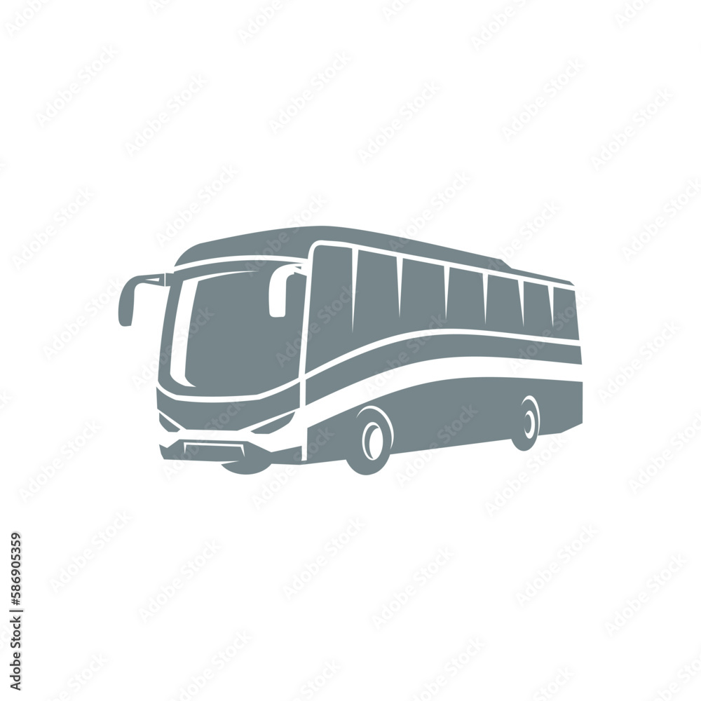Travel Bus Logo Template with white Background. Suitable for your design need, logo, illustration, animation, etc. 