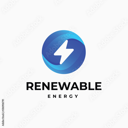Vector renewable energy logo design