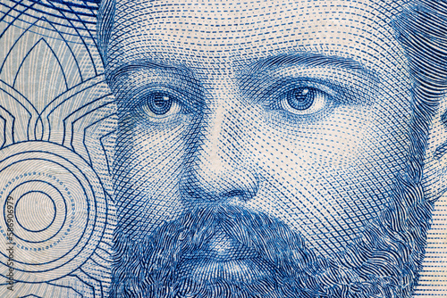 Obraz na plátně Chilean money watermark in high resolution (10000 pesos)