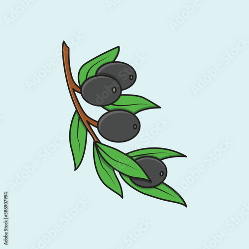 Illustration of Olives Vector Drawing
