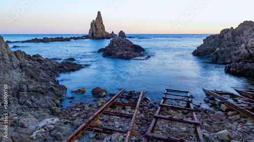 Las Sirenas Reef, Cala de las Sirenas, Cabo de Gata-Níjar Natural Park, UNESCO Biosphere Reserve, Hot Desert Climate Region, Almería, Andalucía, Spain, Europe