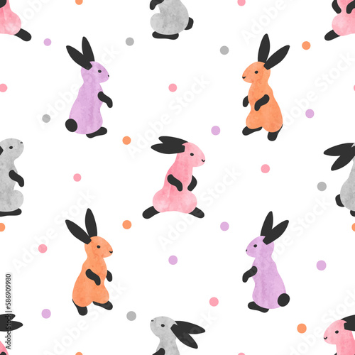 Seamless Easter pattern wit...