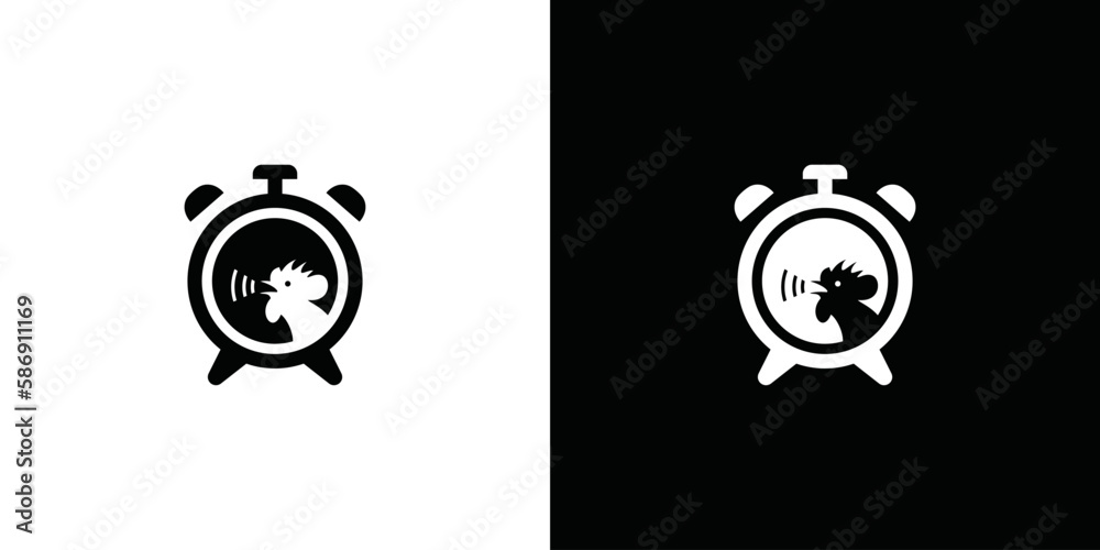 Alarm clock simple icon isolated on white background, alarm clock ringer icon modern design illustration Alarm clock simple icon isolated on white background, alarm clock ringer icon modern design illustration