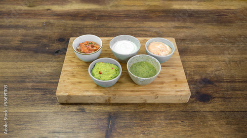 Five different type of sauces