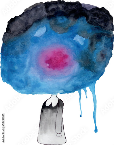 Vector sublimation file Girl and her thoughts