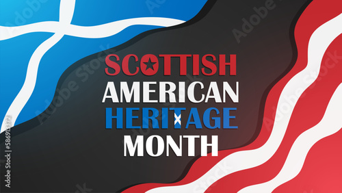 Scottish American heritage month vector illustration poster, and banner design.