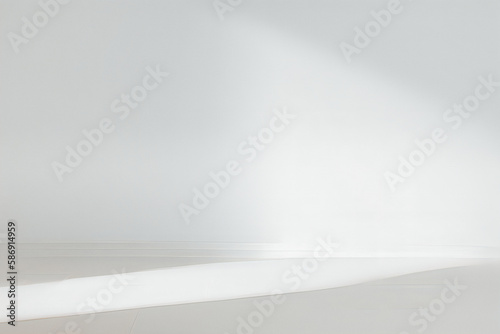 Abstract white studio background for product presentation. 