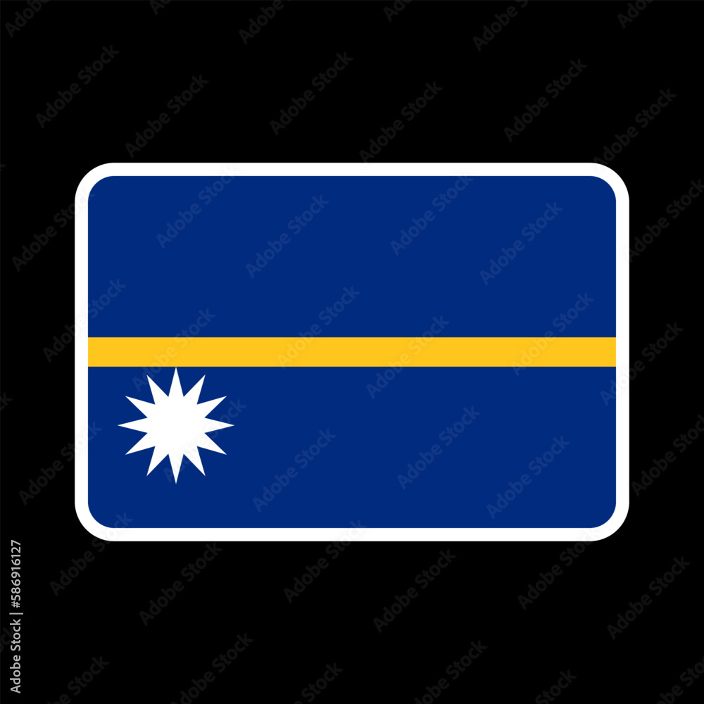 Obraz premium Nauru flag, official colors and proportion. Vector illustration.