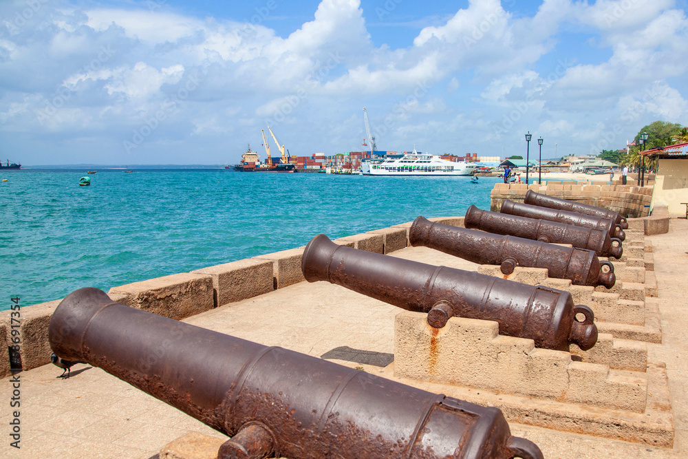 Cannons in Stone Town, Zanzibar. Cannons in Stone Town, Zanzibar.