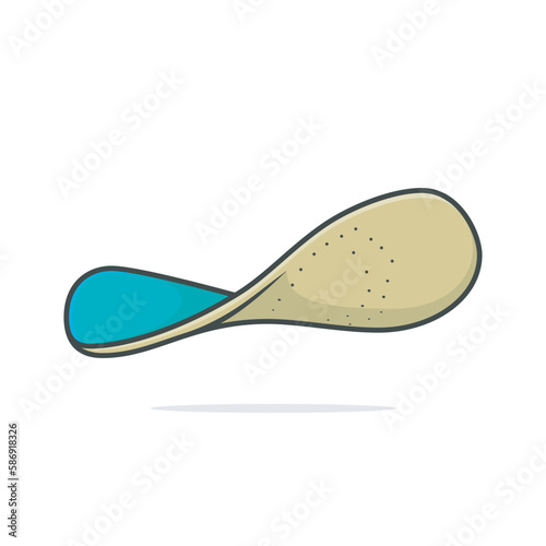 Comfortable Orthotics Shoe Insole, Arch Supports vector illustration. Fashion object icon concept. Insoles for a comfortable and healthy walk vector design 