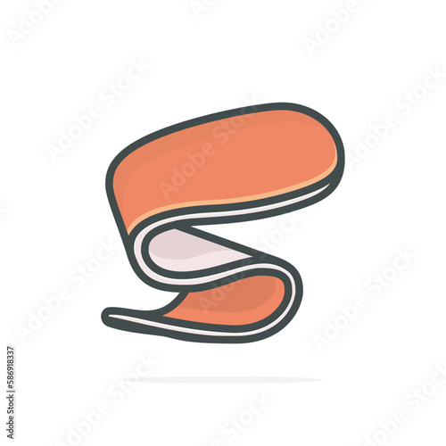 Comfortable Orthotics Shoe Insole Pair, Arch Supports vector illustration. Fashion object icon concept. 
