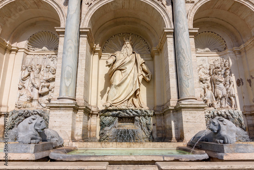 Moses fountain (Fontana del Mose) in Rome, Italy