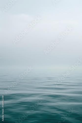 Minimalistic calm sea photography. AI generated