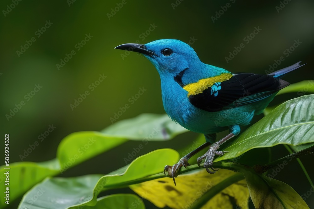 The shining honeycreeper (Cyanerpes lucidus) is a small bird in the tanager family. It is found in the tropical New World in Central America from southern Mexico to Panama. Generative AI The shining honeycreeper (Cyanerpes lucidus) is a small bird in the tanager family. It is found in the tropical New World in Central America from southern Mexico to Panama. Generative AI