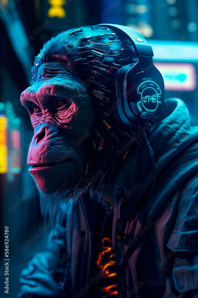 Gorila cyberpunk Gorila cyberpunk