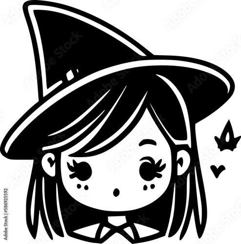 Witch - High Quality Vector Logo - Vector illustration ideal for T-shirt graphic