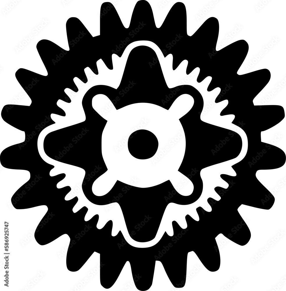 Gear | Minimalist and Simple Silhouette - Vector illustration Gear | Minimalist and Simple Silhouette - Vector illustration