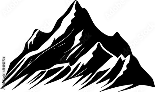 Mountains | Minimalist and Simple Silhouette - Vector illustration