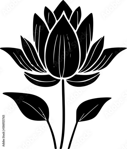 Lotus Flower - High Quality Vector Logo - Vector illustration ideal for T-shirt graphic