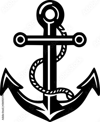 Anchor - Minimalist and Flat Logo - Vector illustration