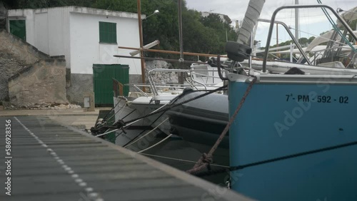 Yachts and Boats in a Marina in Mallorca Spain