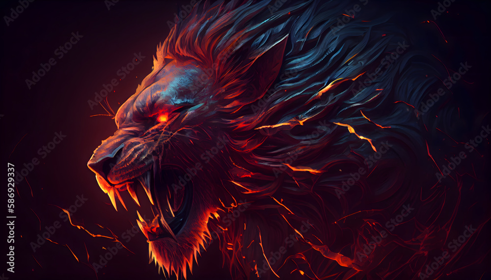 Lion Demon - - Generative AI Lion Demon - - Generative AI