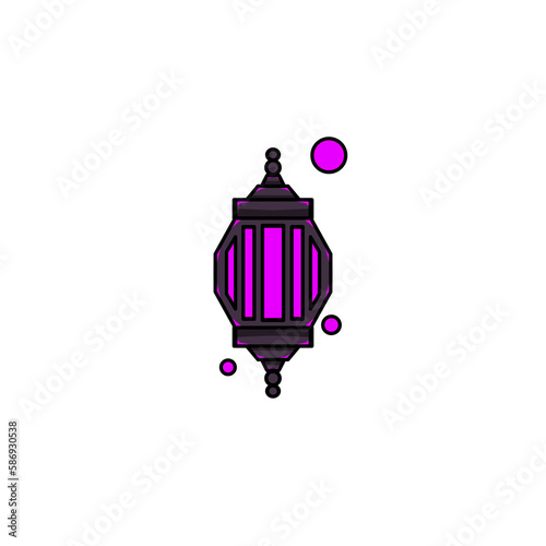 Islamic lantern icon, illustration of a lantern with an elegant concept, suitable for Ramadan and Eid designs 