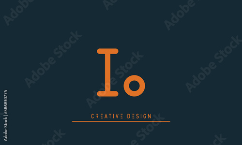 Alphabet letters Initials Monogram logo IO , OI