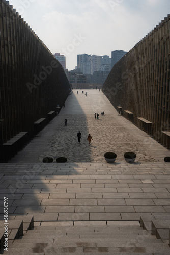 Ewha Womans University a private women's university in Seoul during winter morning at Seodaemun-gu , Seoul South Korea : 5 February 2023 photo