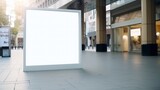 Mockup of advertising space in a public shopping center, mall, or business center. Generative AI