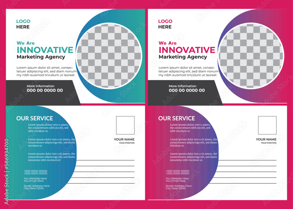 Corporate postcard design template. amazing and modern postcard design. stylish corporate postcard design. Business Postcard template design vector illustration Corporate postcard design template. amazing and modern postcard design. stylish corporate postcard design. Business Postcard template design vector illustration