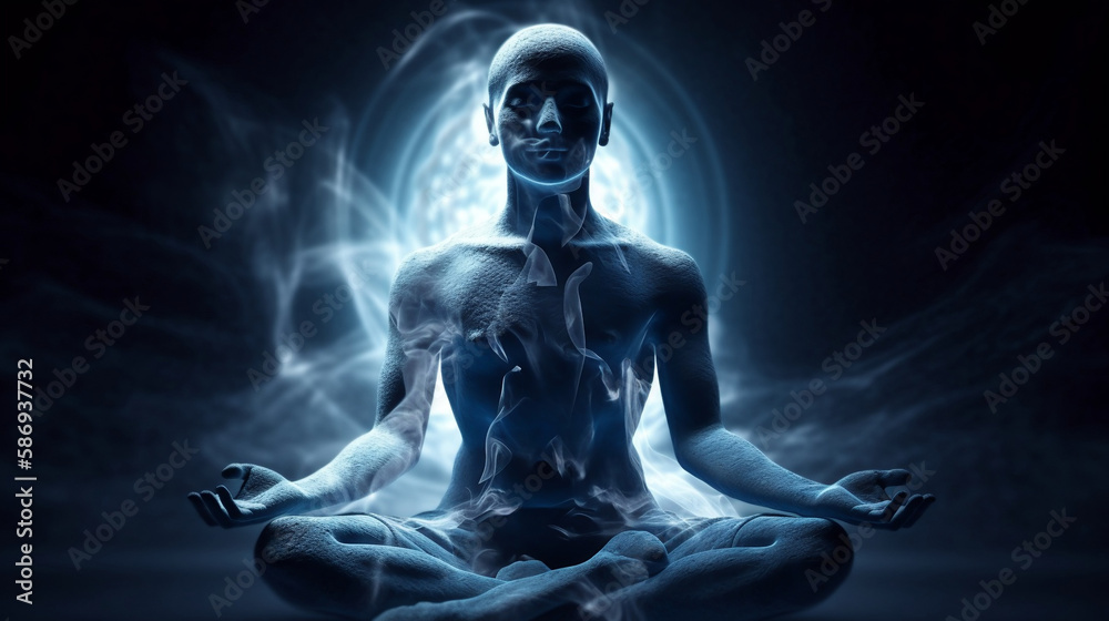Astral Projection Concept Lucid Dream Illustration, Soul Travel, Generative AI