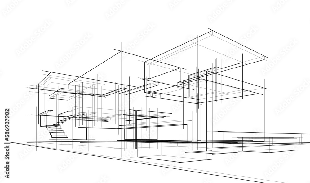 sketch of house sketch of house